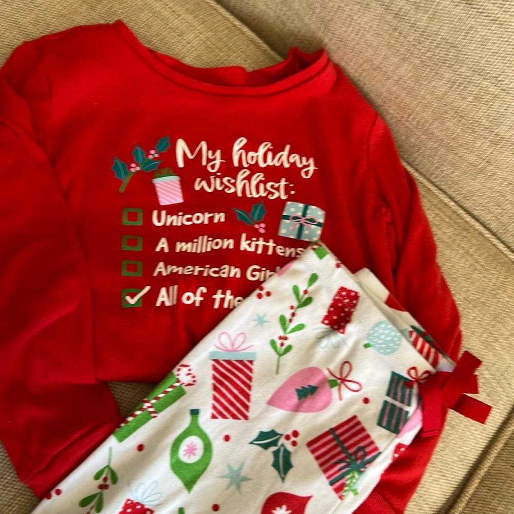 American Girl Christmas Pajamas size 7
